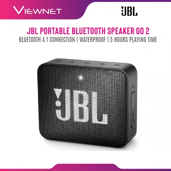 JBL GO 2 Portable Bluetooth Speaker with 5 Hours of Playtime, Waterproof JBL GO 2 Portable Bluetooth Speaker with 5 Hours of Playtime, Waterproof