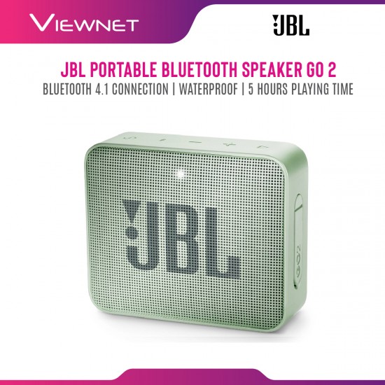 JBL GO 2 Portable Bluetooth Speaker with 5 Hours of Playtime, Waterproof JBL GO 2 Portable Bluetooth Speaker with 5 Hours of Playtime, Waterproof